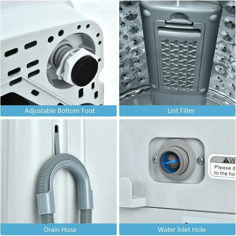 Giantex 2 In 1 Full Automatic Portable Washer Spinner 8.8Lb