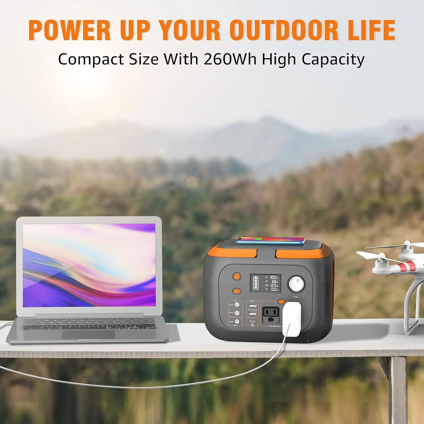 300W Portable Power Station 260Wh 70000mAh Solar Generator - Ultimate Objects