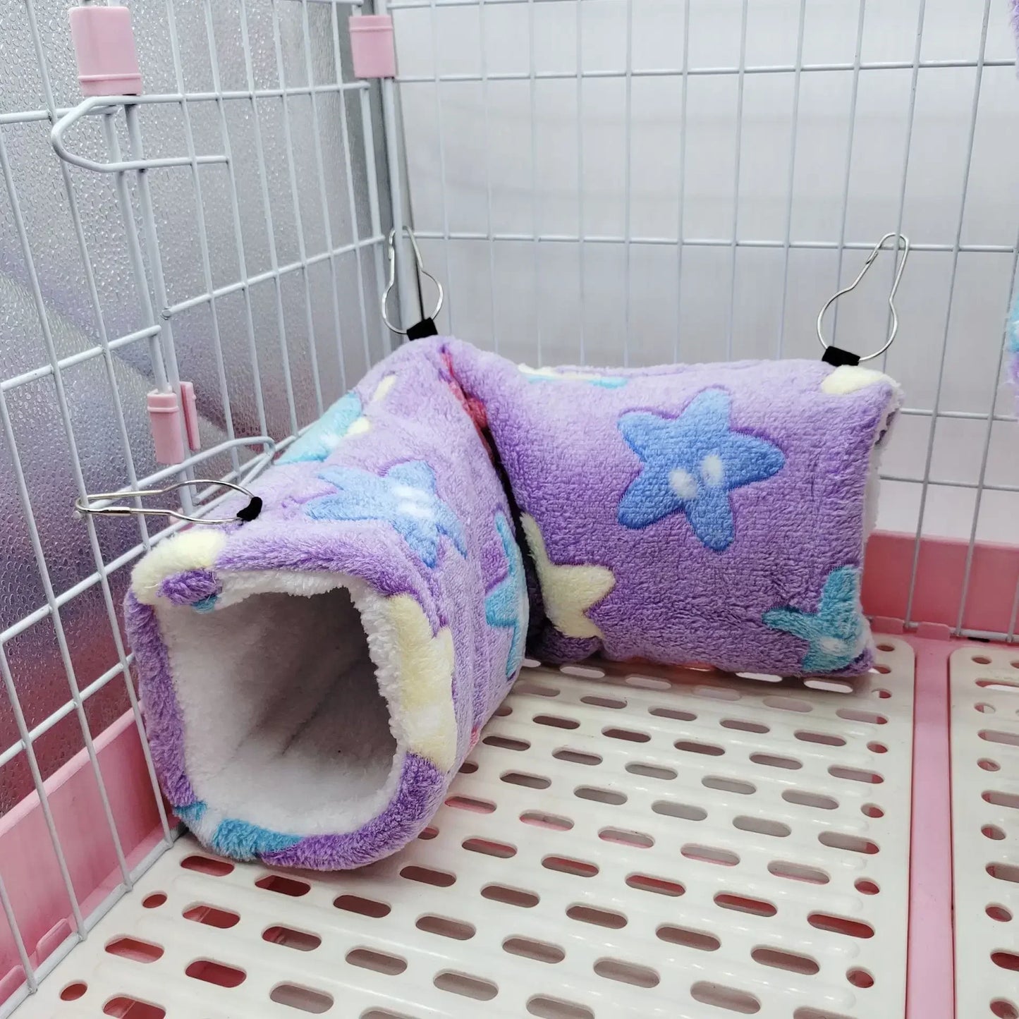 Ultra Soft Plush Pet Channel Nest For Hamster Guinea Pig