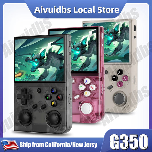 Batlexp G350 Handheld Game Console 3.5 Inch IPS Screen Linux System Dual Joystick Vibration Motor Retro Portable Video Console