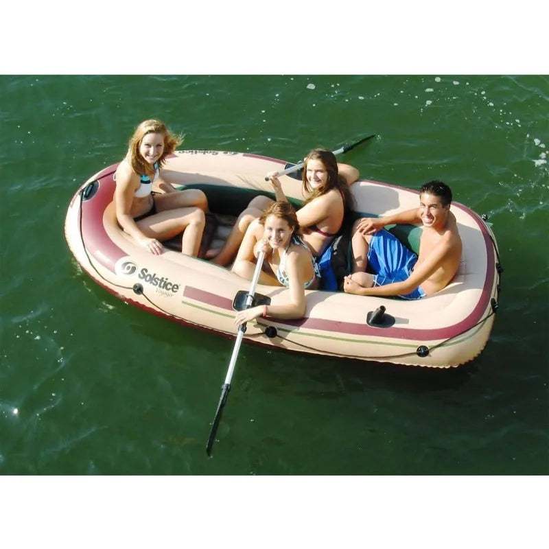 Solstice Voyager 4 Person Inflatable Boat Lakes And Rivers