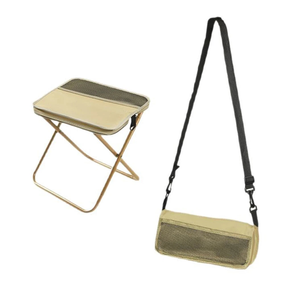 Outdoor Lightweight Folding Stool With Mesh Bag And Zipper