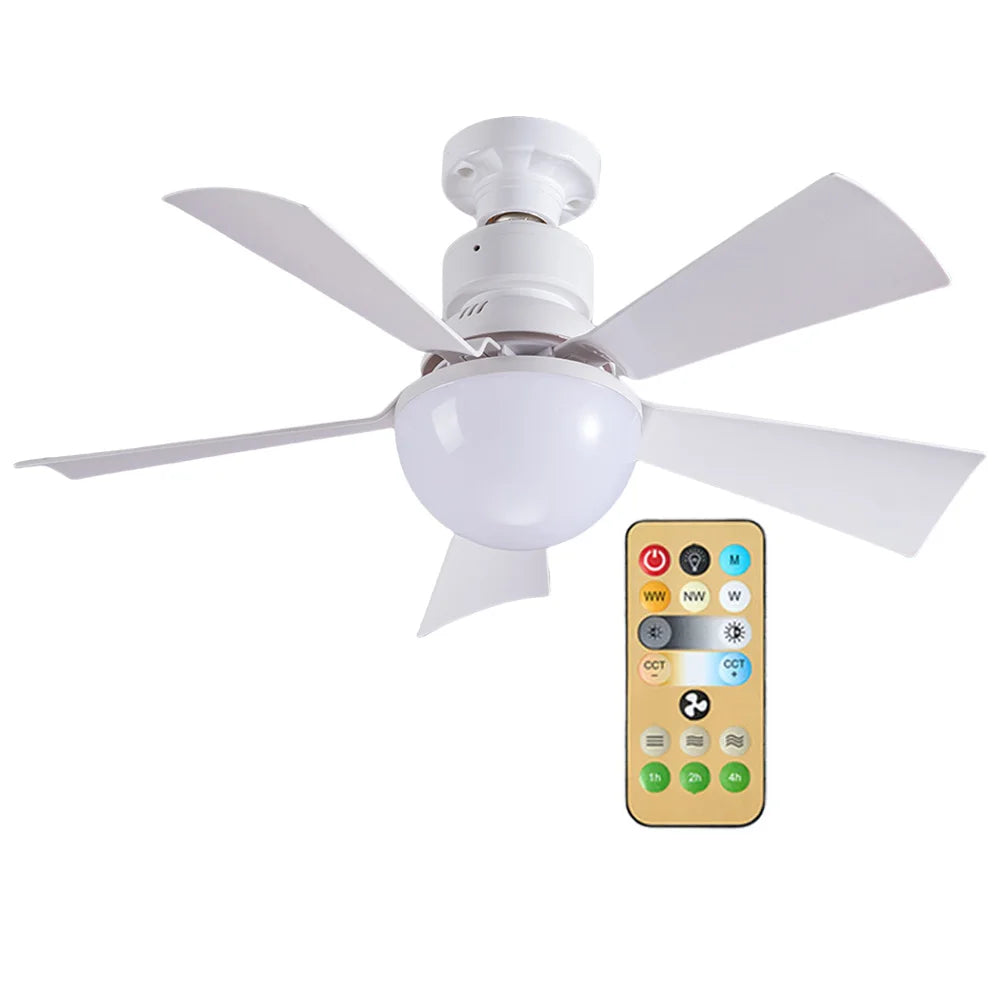 30W LED Ceiling Fan With Remote 3 Speeds Modern Living Room