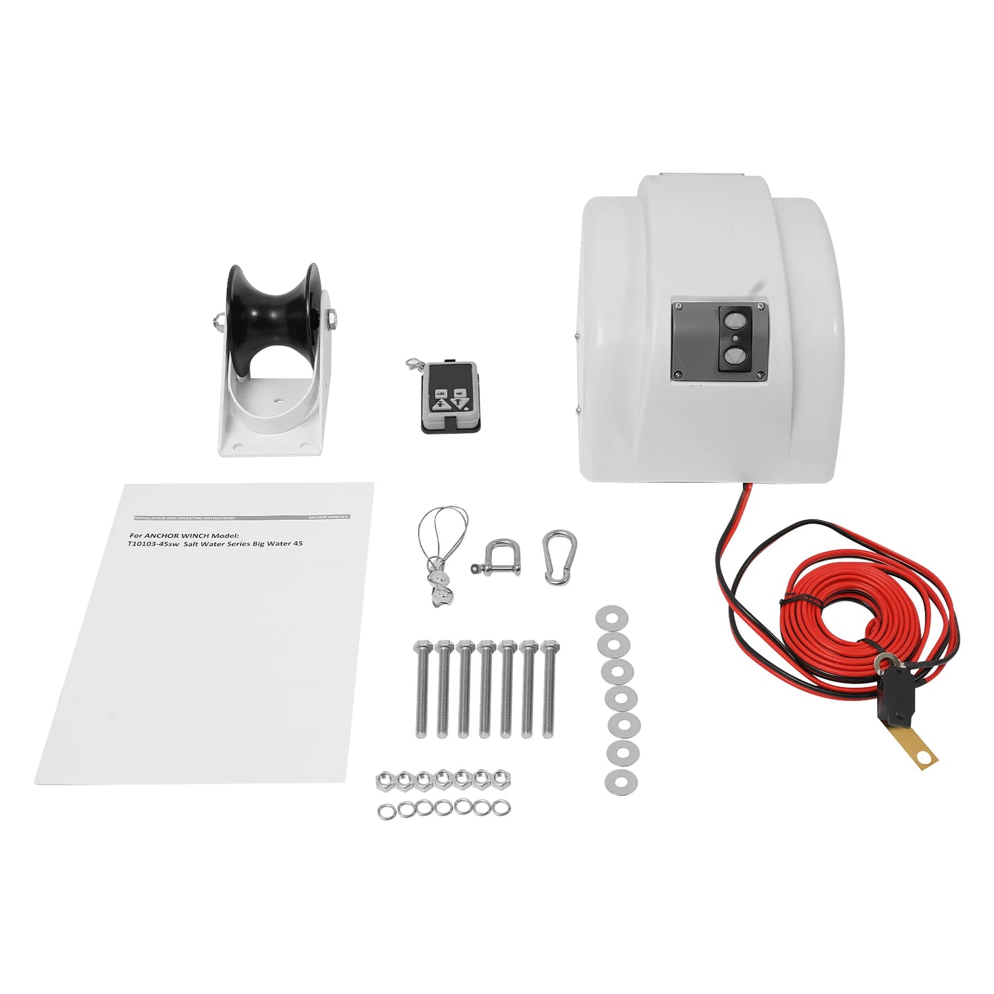 12V Boat Electric Anchor Winch 45 Lbs With Remote For Boats