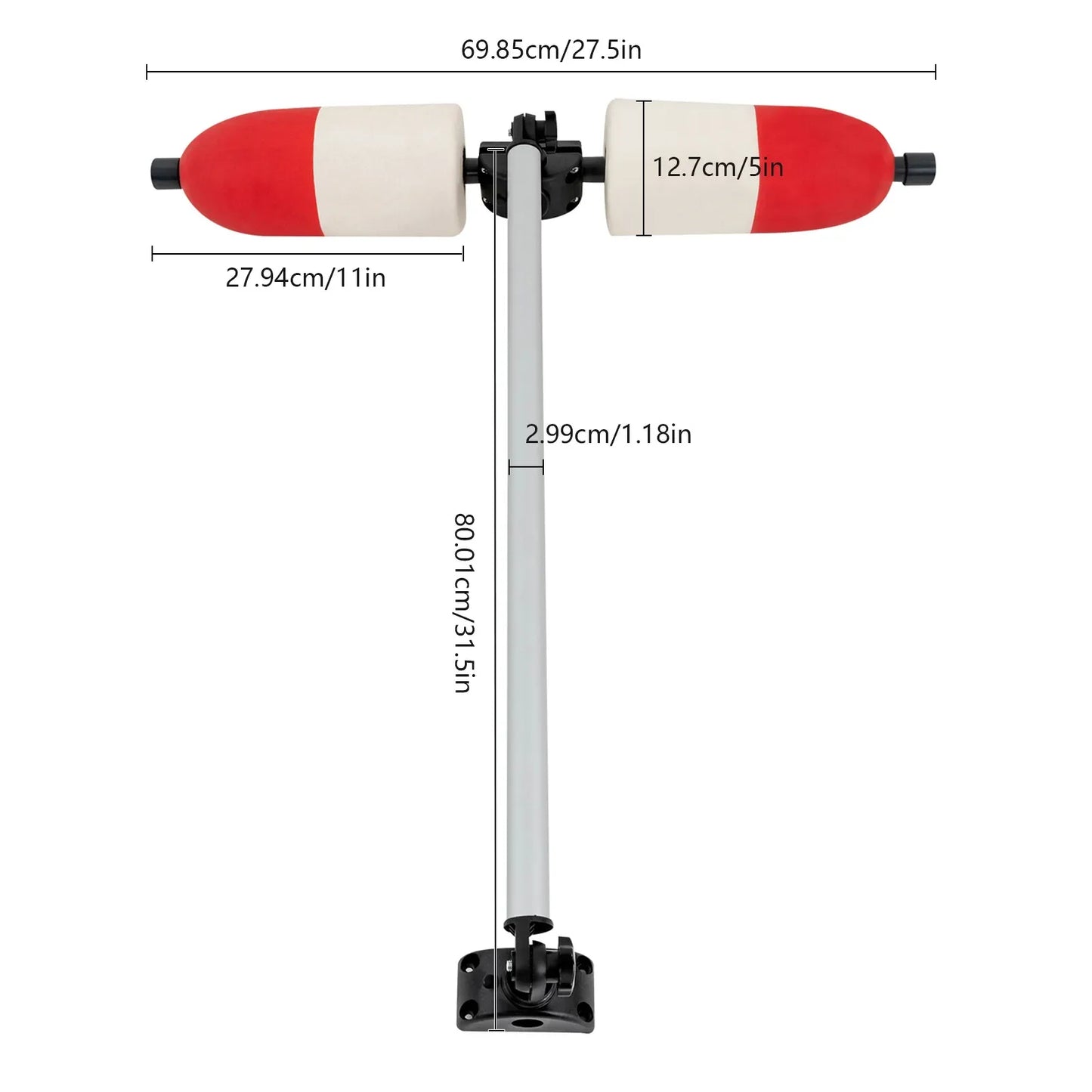 Universal Kayak Stabilizer 2 Pack PVC Outrigger Arms