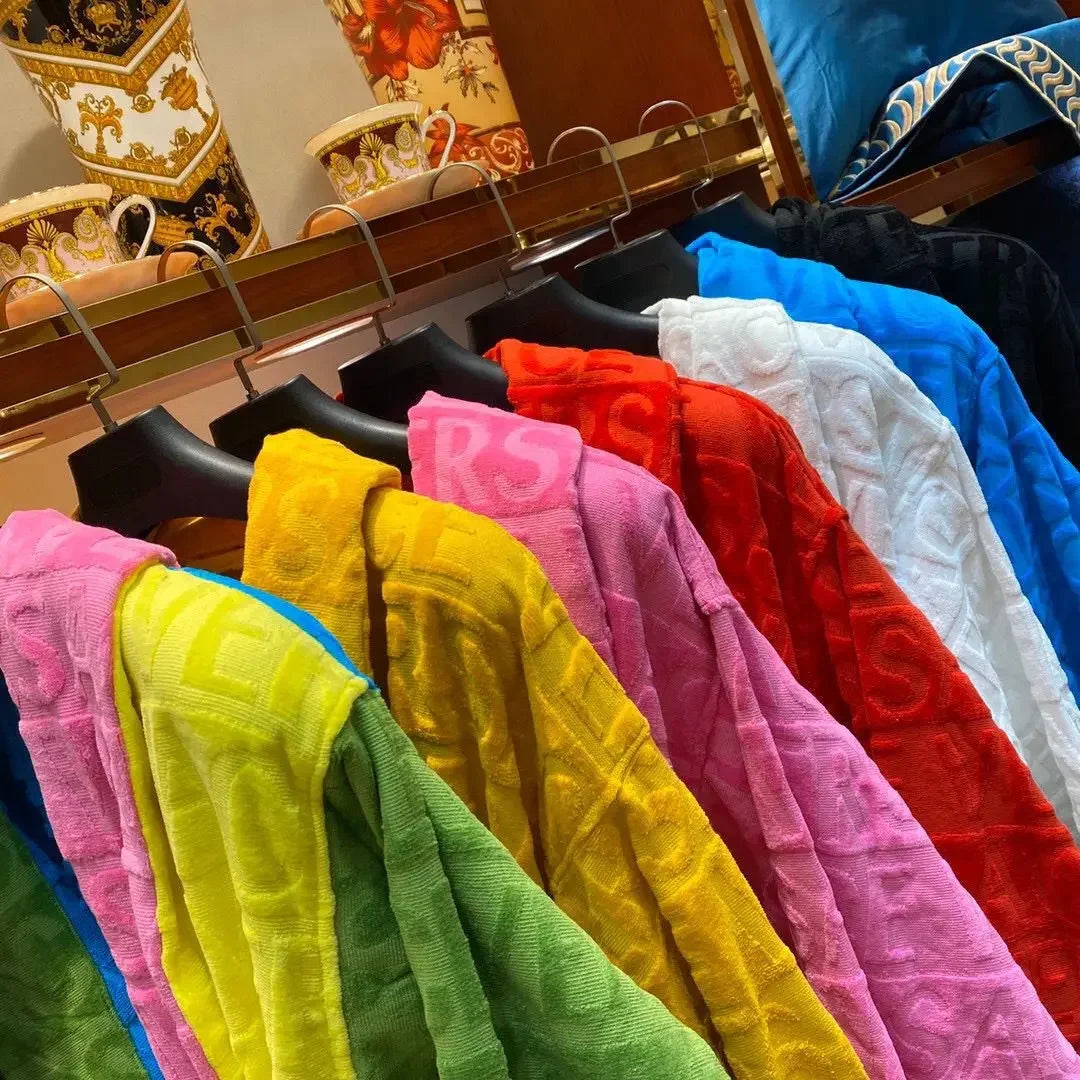 Autumn Winter Bathrobe For Men And Women With Pockets