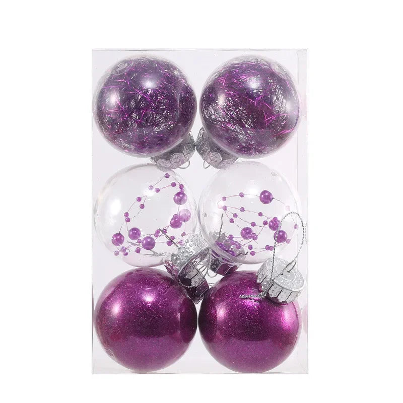 Anti Drop Bouncy Pet Transparent Christmas Ball 6cm 8cm