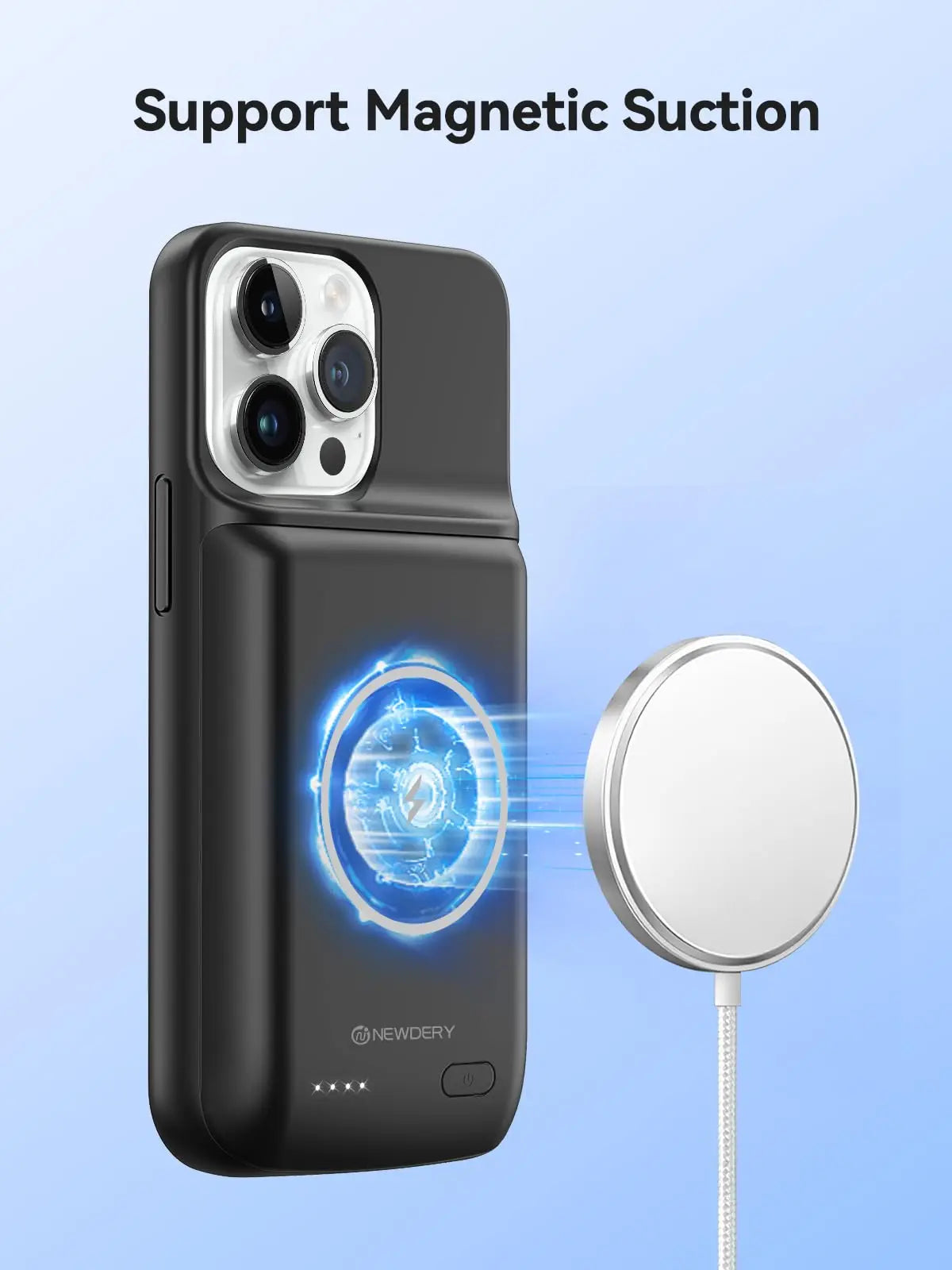 NEWDERY 10000mAh Portable Battery Case For iPhone 15 Pro Max