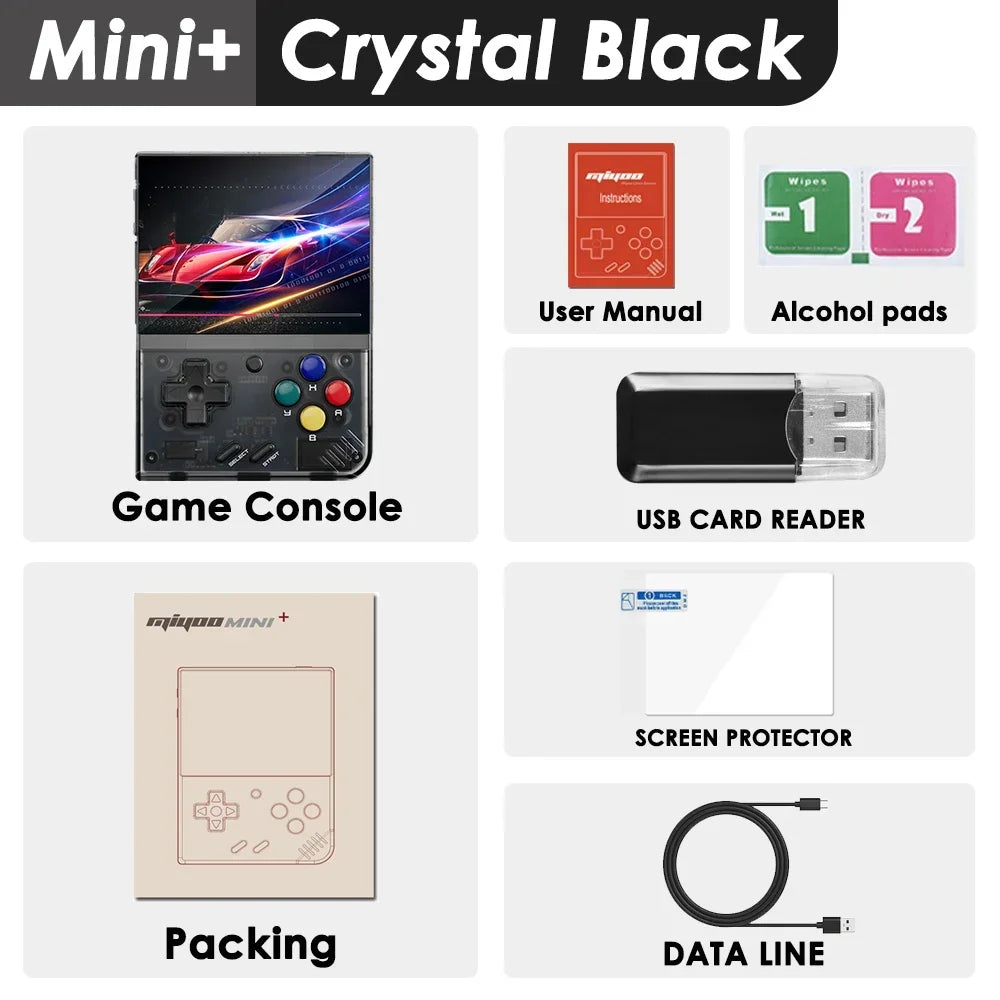 Miyoo Mini Plus Portable Retro Handheld Game Console V2 Mini IPS Screen Classic Video Game Console Linux System Children's Gift