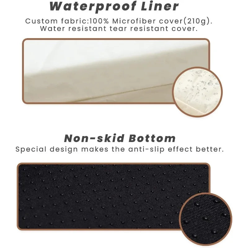 Orthopedic Memory Foam Extra Large Dog Bed Slate Grey