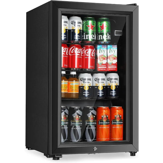 Beverage Refrigerator 2Point3 Cu Ft Glass Door Mini Fridge