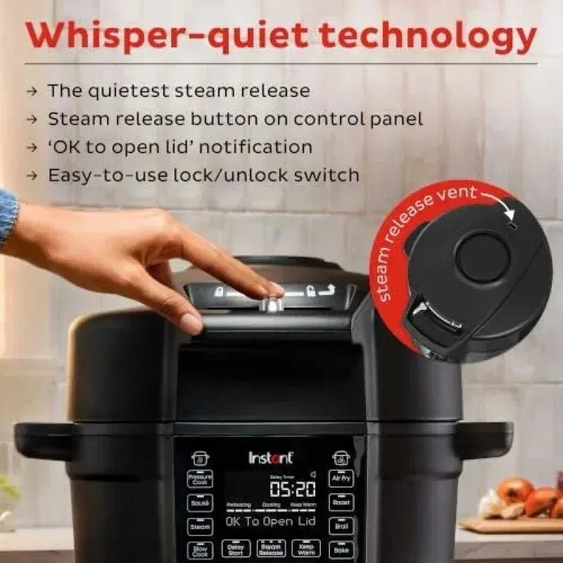 ZAWQ Instant Pot Duo Crisp Lid 13 In 1 6 5 Quart Capacity