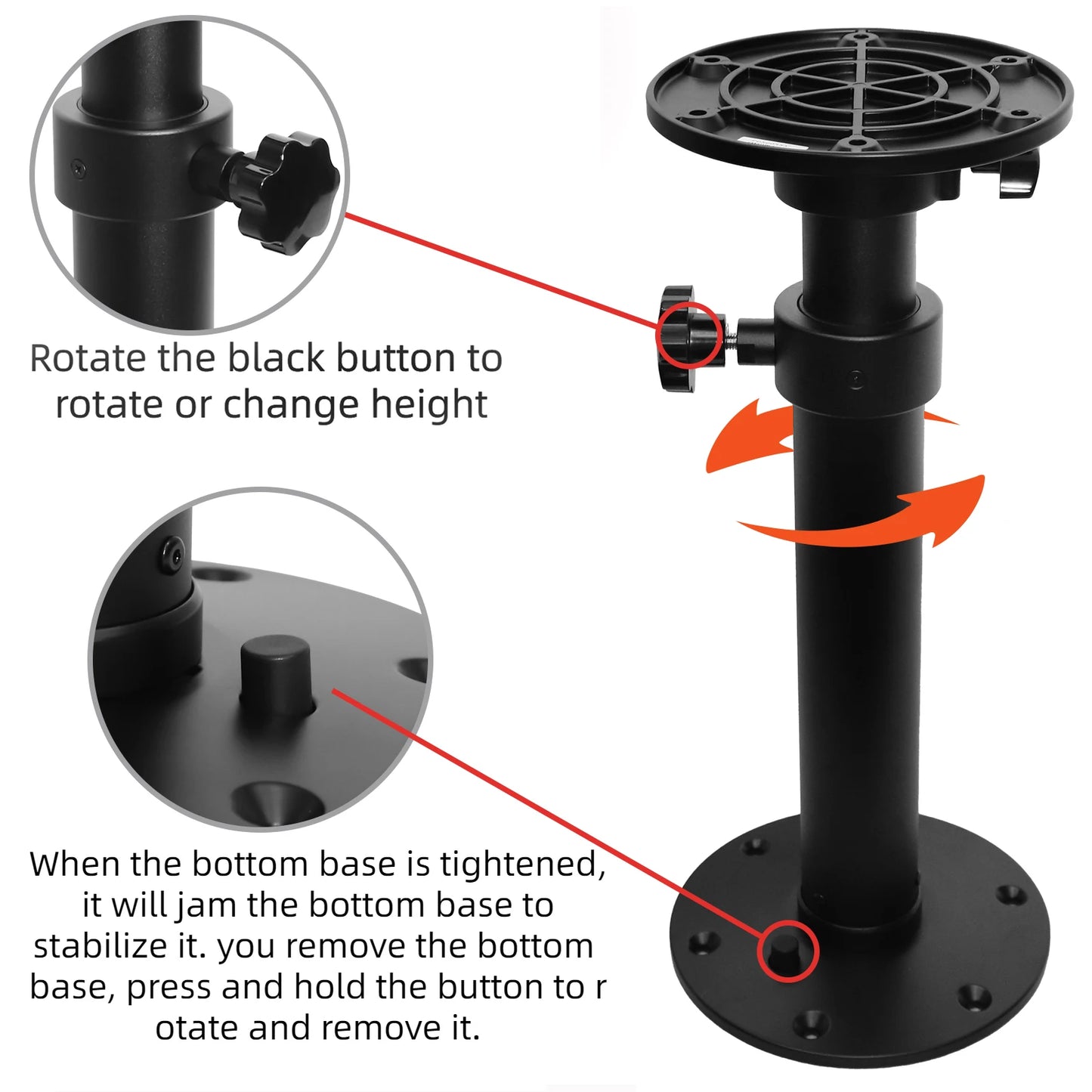 Local Stock RV Table Base Mount EU US Fast Delivery