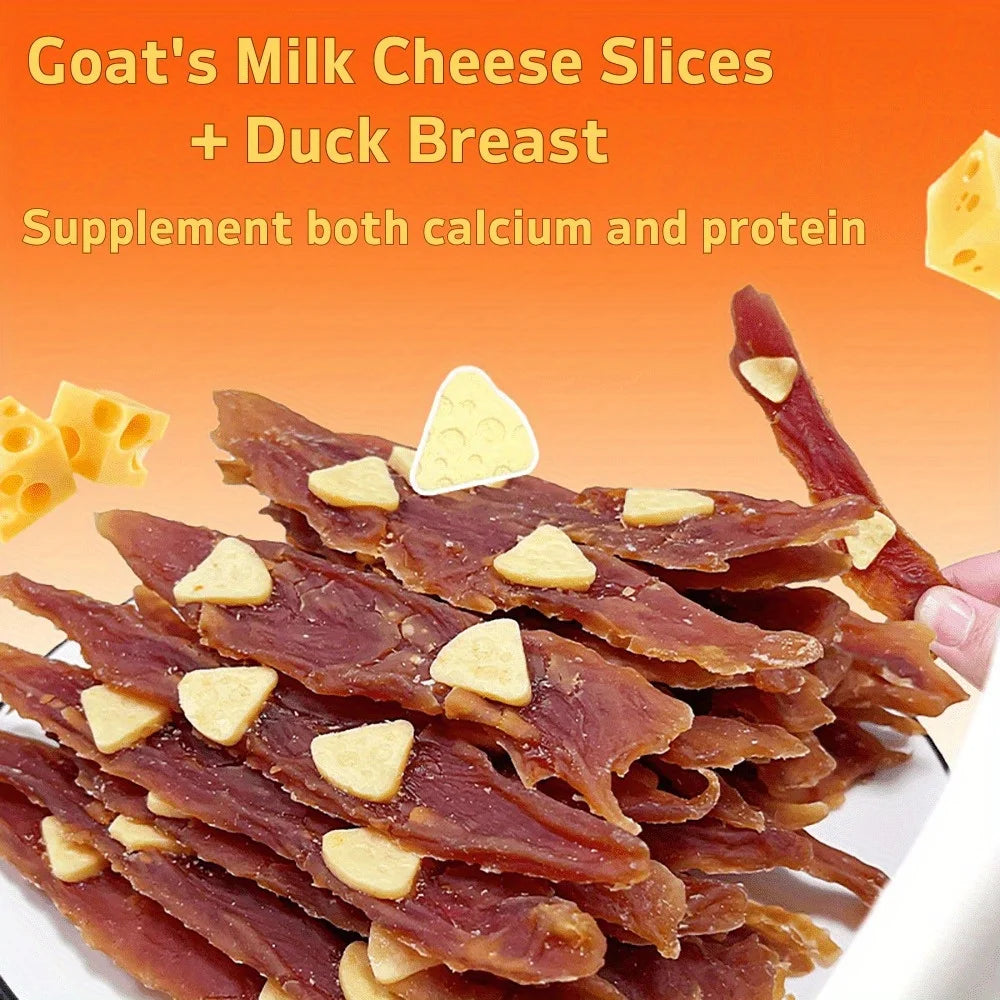 Milk Cheese Duck Jerky All Natural Ingredients Healthy Dog Treats 7.05oz 14.11oz