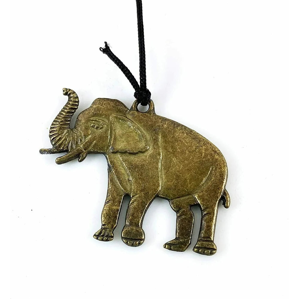 Yard Patio Wind Chime Elephants With Brass Bells Feng Shui