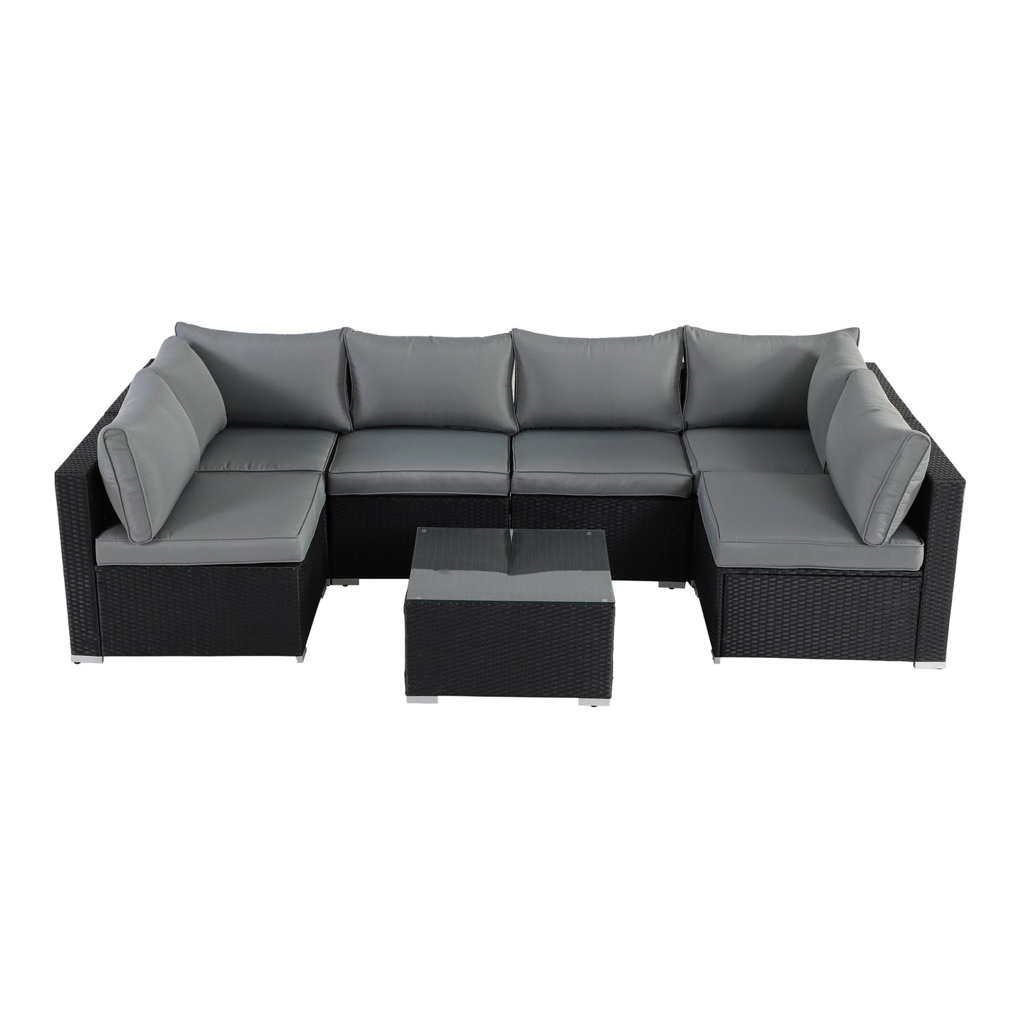 Outdoor Naga Bahna Patio Furniture 8 Piece Sectional Sofa