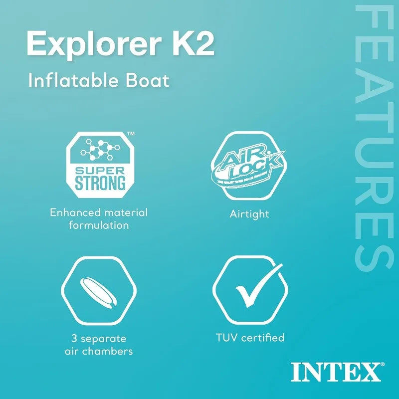 Intex Explorer K2 Inflatable Kayak With Paddles And Pump