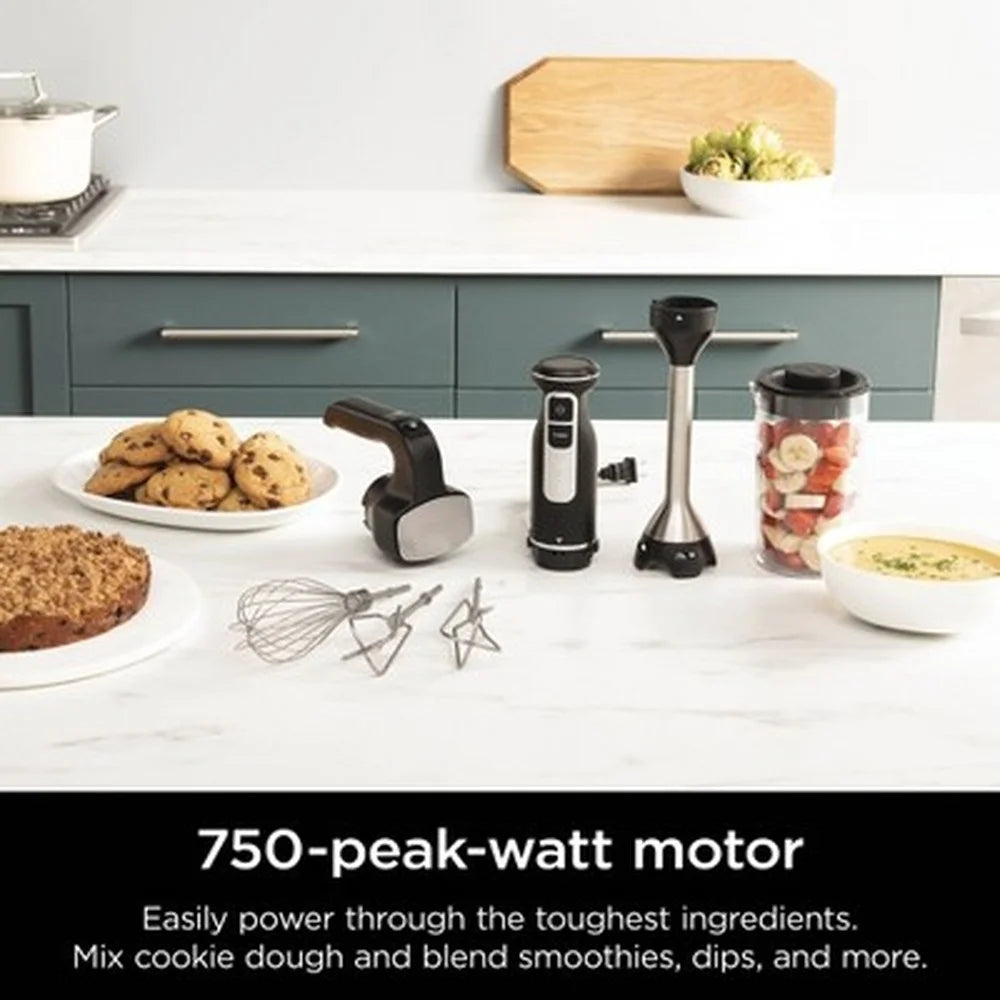 Power Mixer System Hand Blender Immersion 3 Cup Vessel