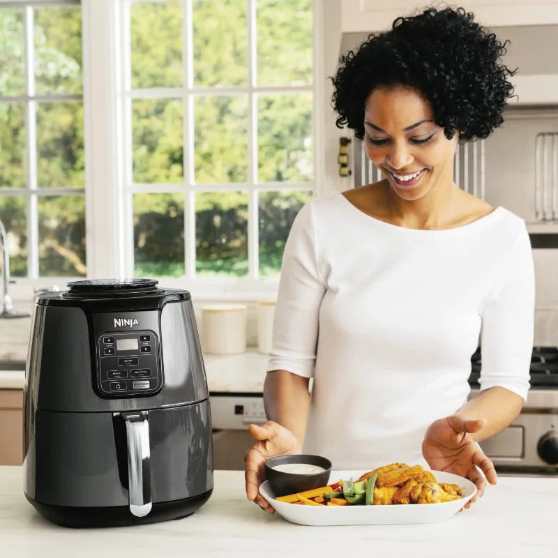 Ninja 4 Qt Air Fryer Nonstick Basket Crisper Plate Black