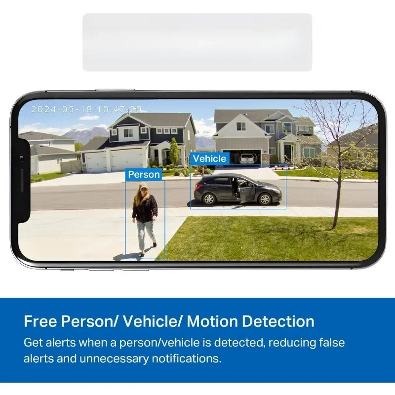 C402 Outdoor Battery Camera Kit With Solar Panel Base 1080P