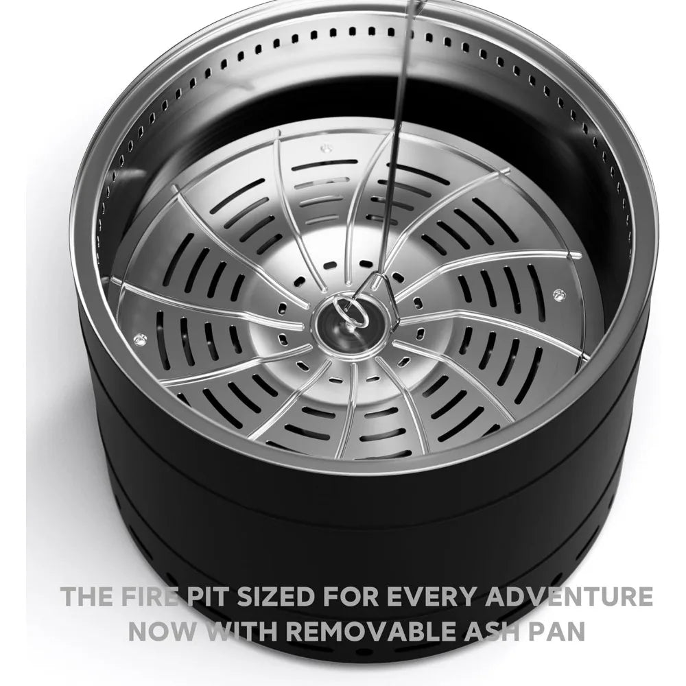 22 Inch Smokeless Fire Pit with Carry Bag Stainless Steel Outdoor Firepit Wood Burning Fire Pits for Camping and Bonfire