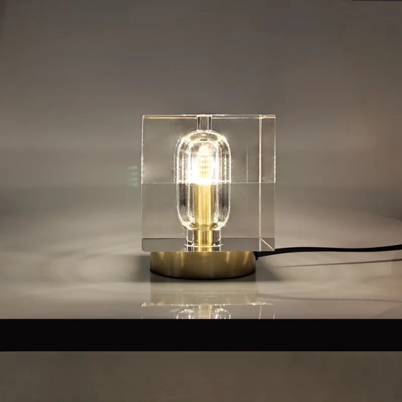 Modern Luxury Crystal Glass Table Lamp For Bedroom Bedside