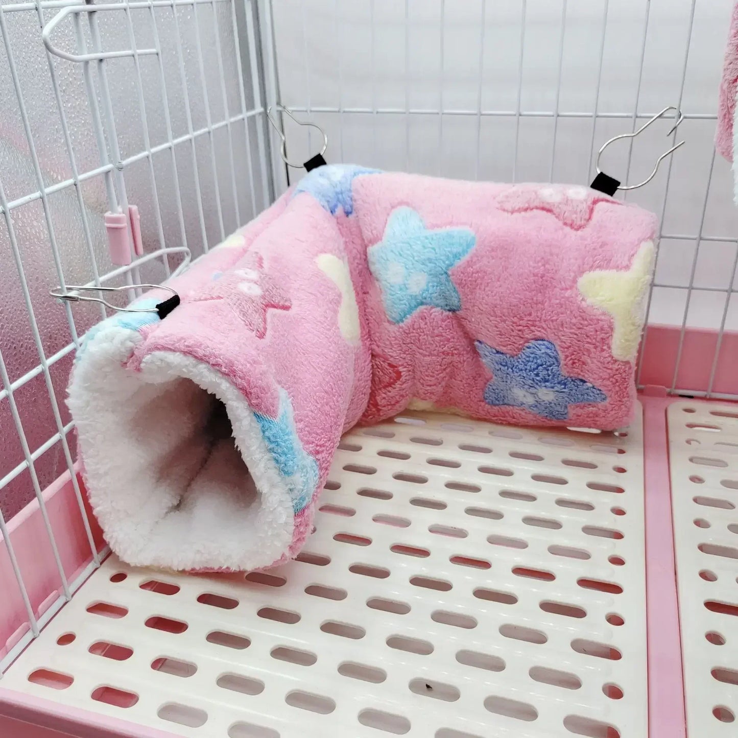Ultra Soft Plush Pet Channel Nest For Hamster Guinea Pig
