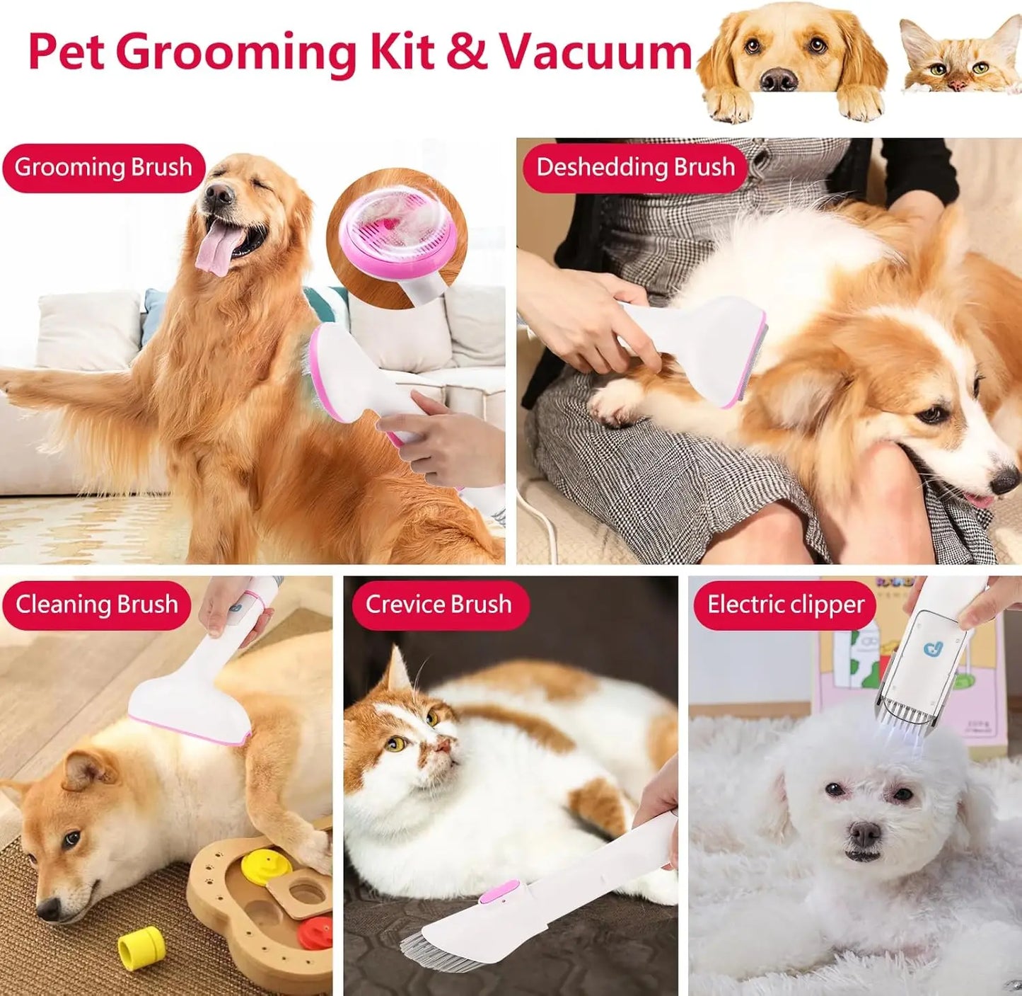 Pet Grooming Vacuum Dog Hair Vacuum For Dogs And Cats