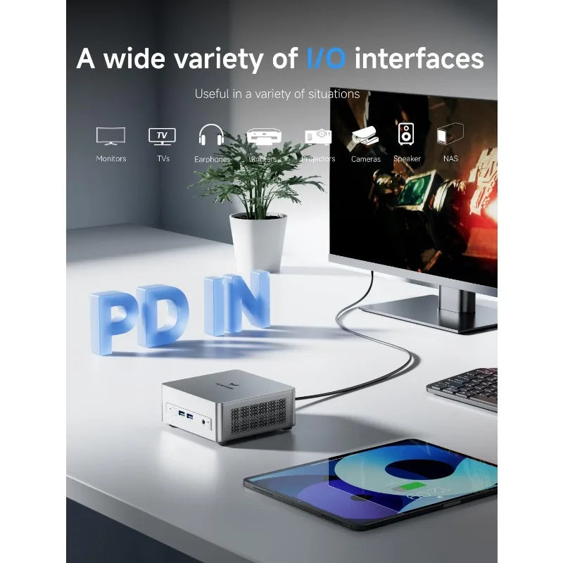 UM870 Mini PC Ryzen 7 8745H Barebone 8K60Hz HDMI DP USB4