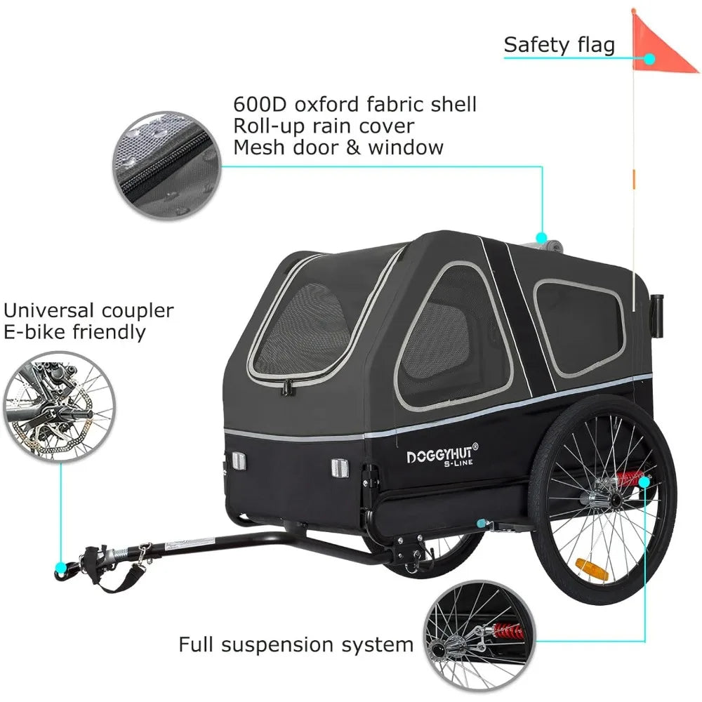 Doggyhut S Line XL Pet Bike Trailer Stroller 100 Lbs