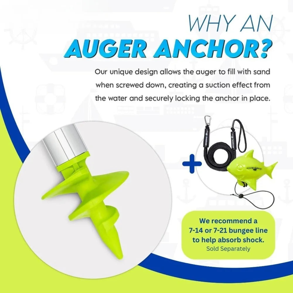Shallow Water Anchor For Jet Ski PWC Pontoon Boats Adjusts 29 To 48 Inches With Carry Case