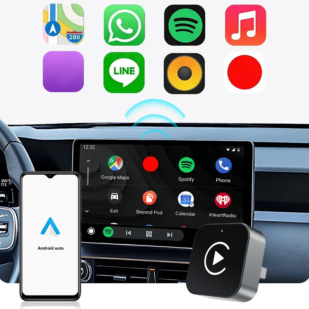 Wireless CarPlay Android Auto Adapter for Factory Wired Cars