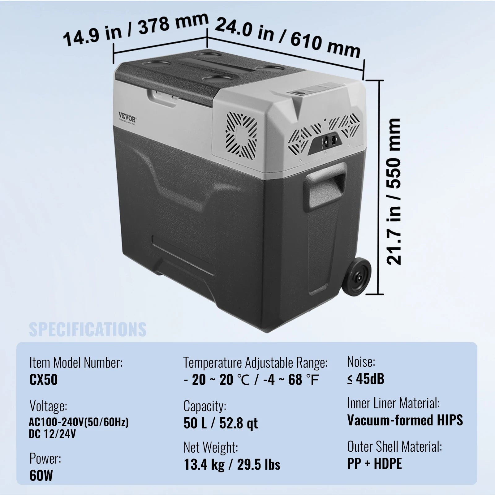 VEVOR 12Volt Car Refrigerator Fridge 30L Portable Cooler - Ultimate Objects
