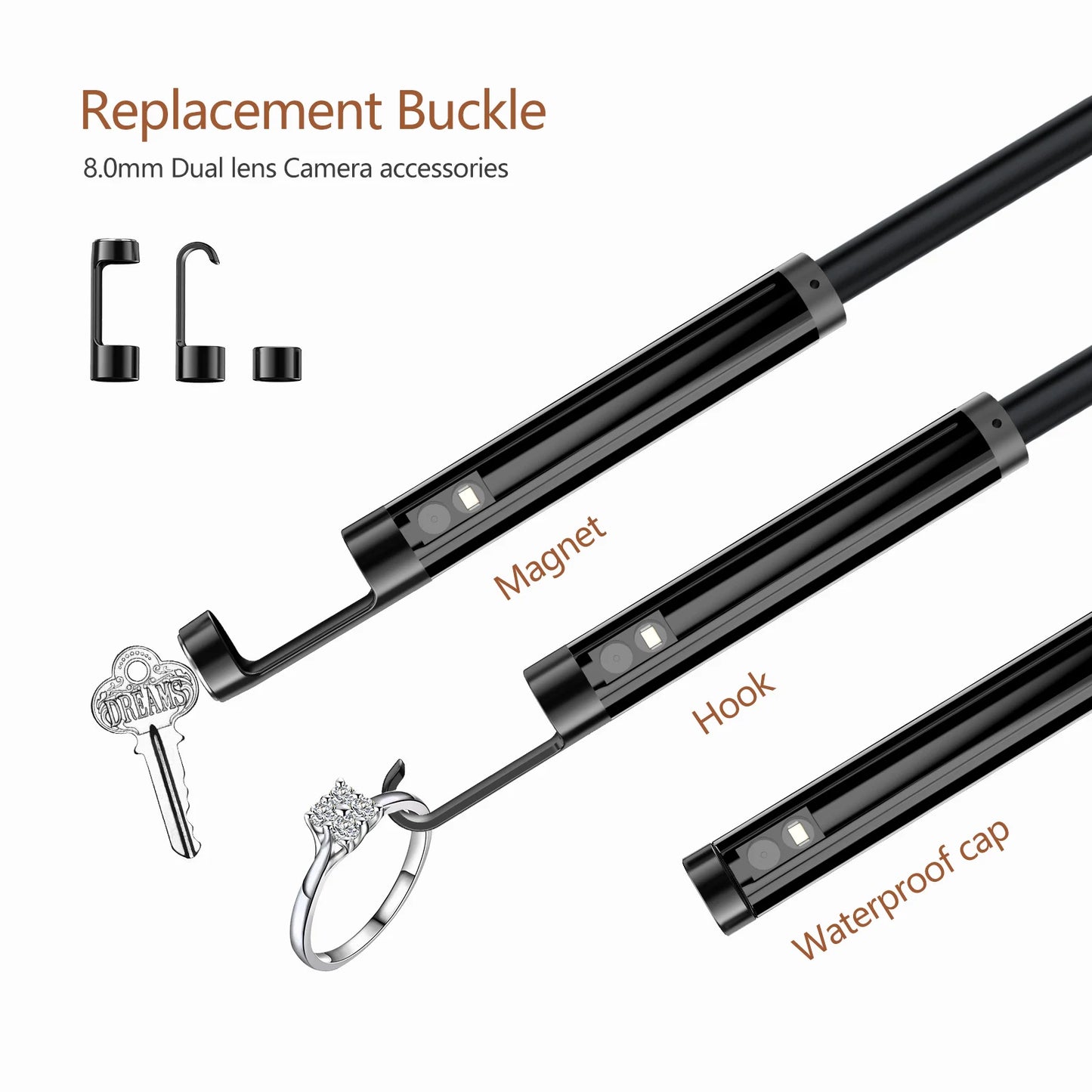 4.3 Inch IPS Endoscope Camera 1080P IP67 Borescope Kit