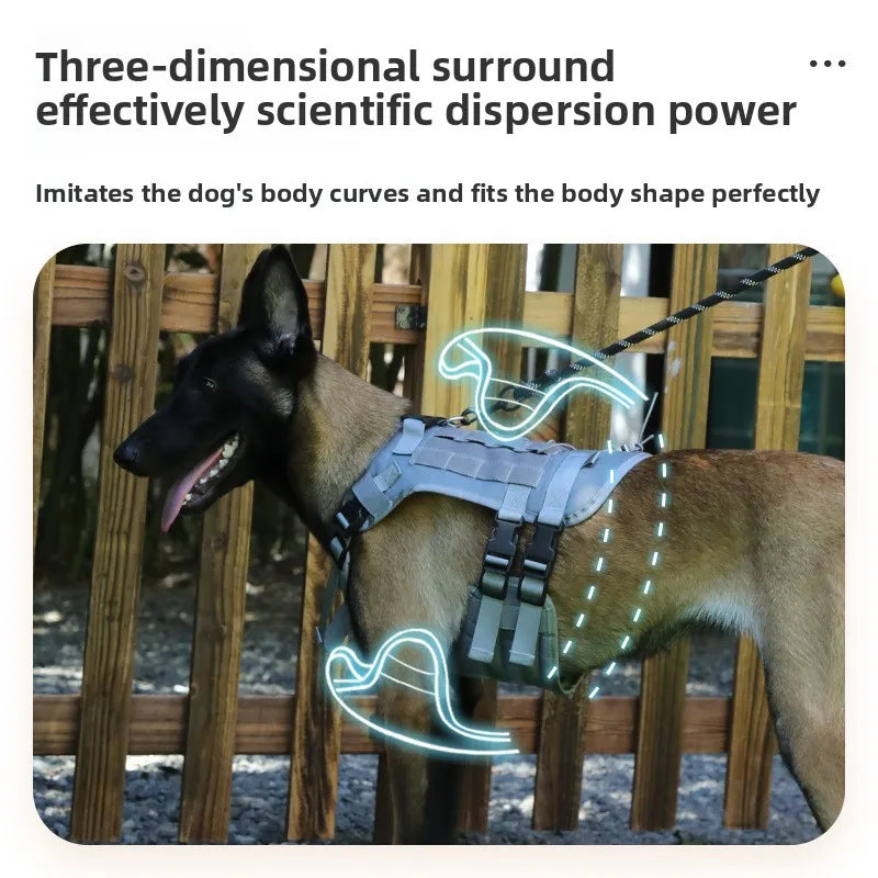 Tactical No Pull Dog Harness Reflective Vest Large Dogs