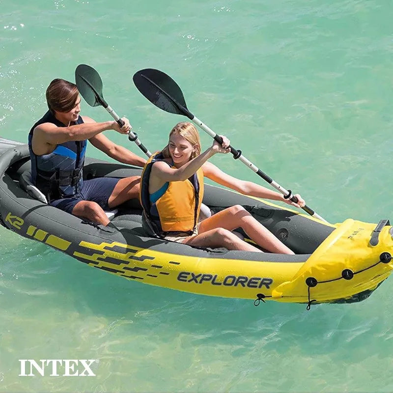 Intex Explorer K2 Inflatable Kayak With Paddles And Pump
