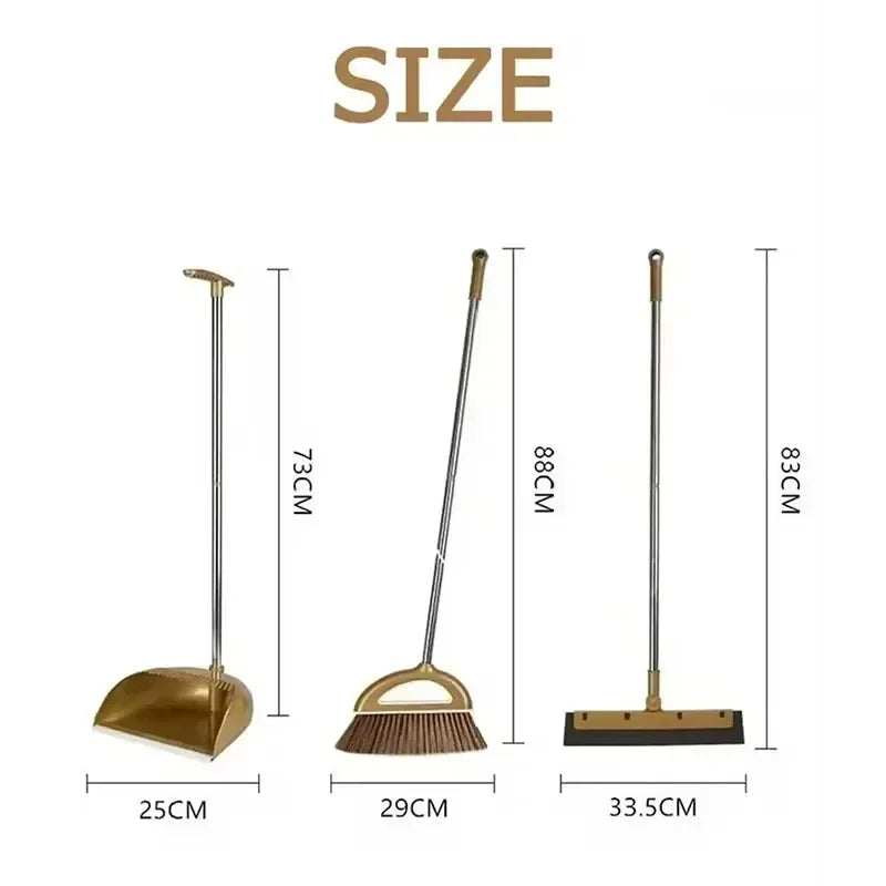 Plastic Broom And Dustpan Set Removable Home Floor Cleaner