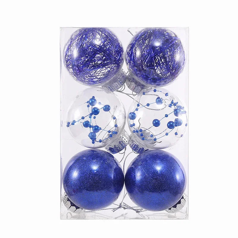 Anti Drop Bouncy Christmas Ball 6cm 8cm Clear Hanging
