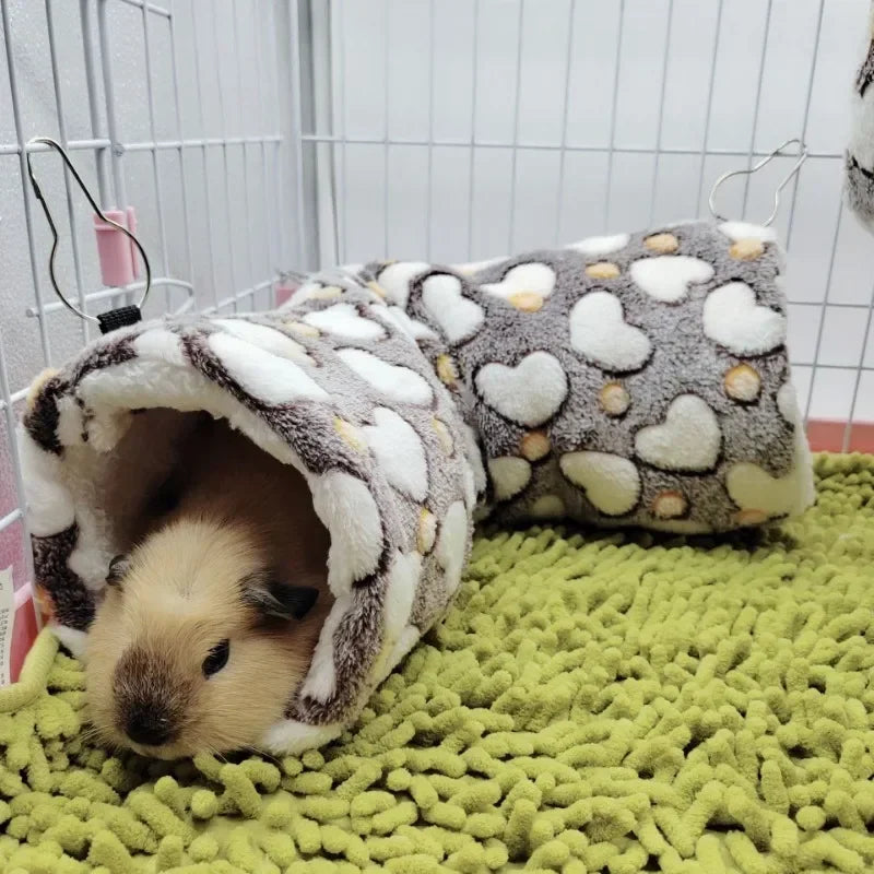 Ultra Soft Plush Pet Channel Nest For Hamster Guinea Pig