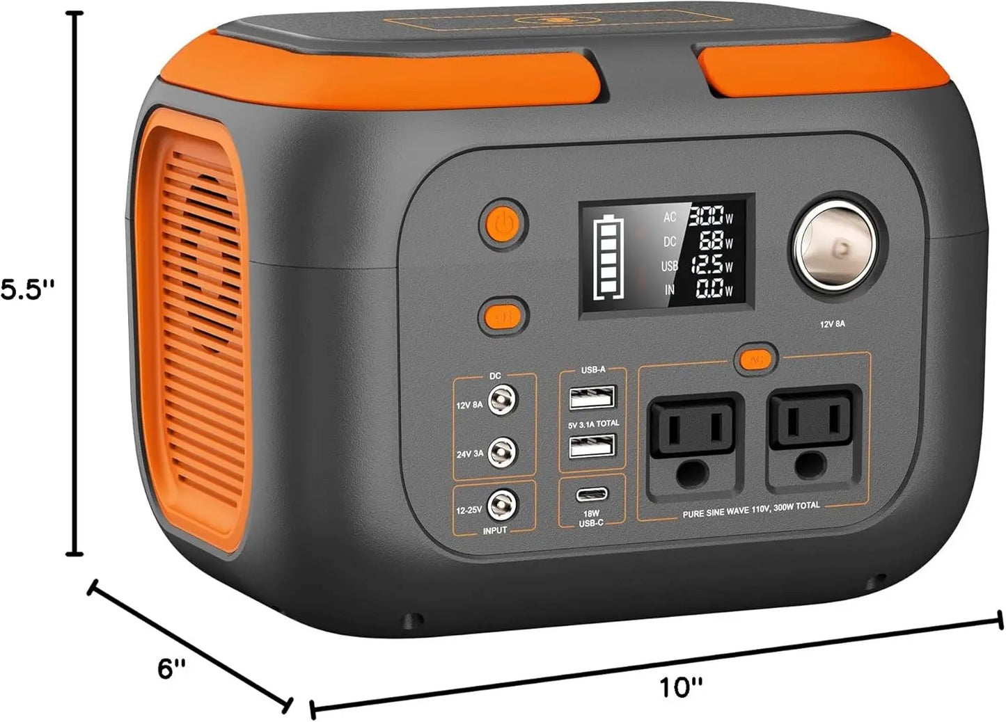600W 300W 200W 120W Portable Power Station 110V AC Outlets Solar Generator Energy Storage Power Bank for Camping Travel RV Home