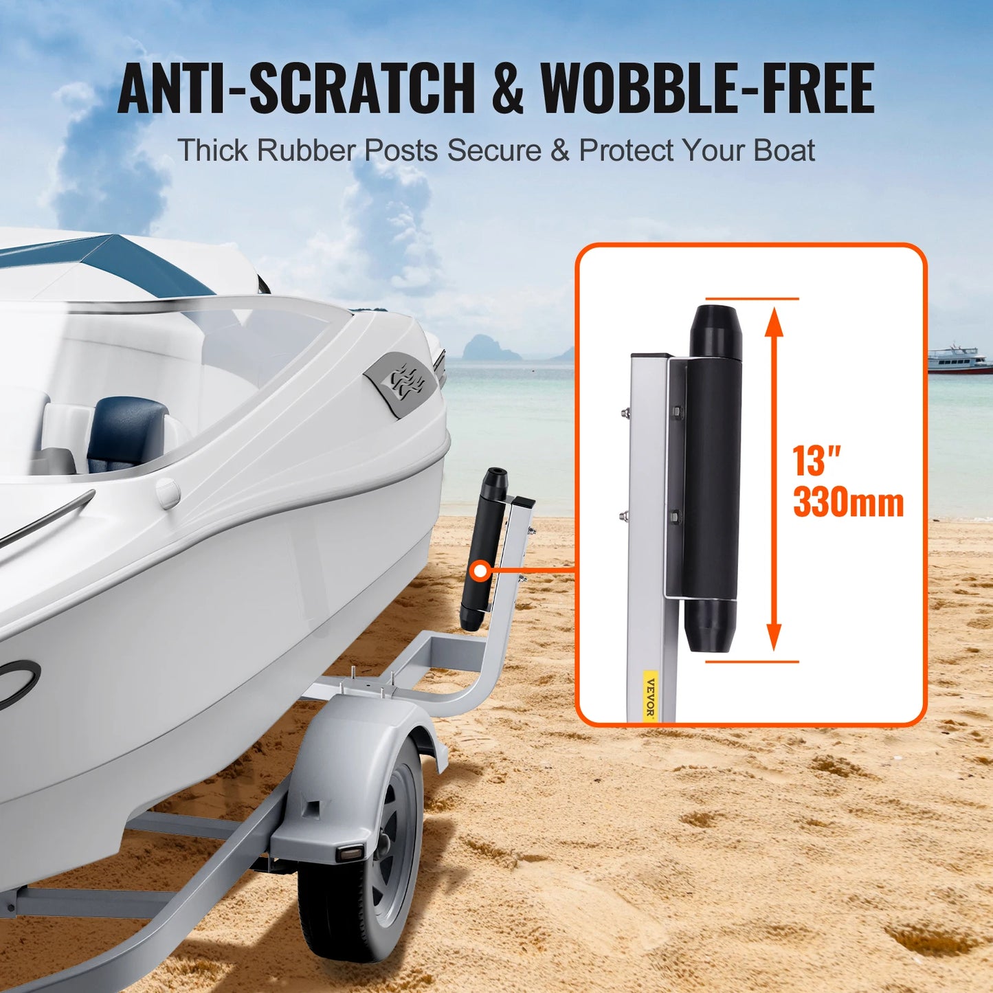 SucceBuy Boat Trailer Guide Adjustable Poles 2PCS Rustproof