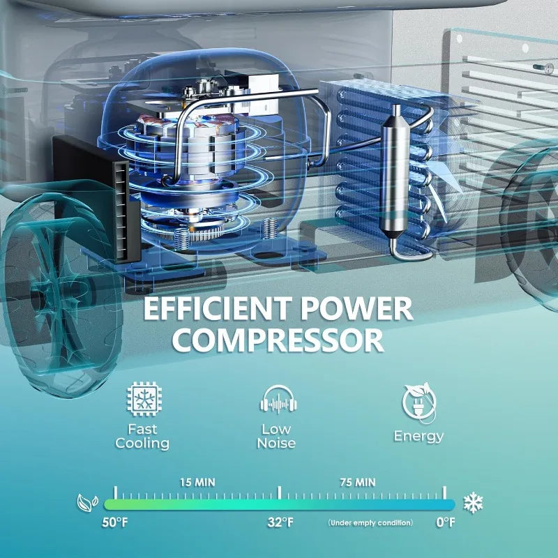 12V Car Refrigerator 80QT 75L App Control Electric Cooler