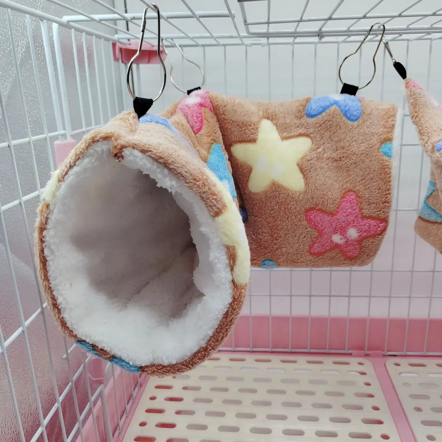 Ultra Soft Plush Pet Channel Nest For Hamster Guinea Pig