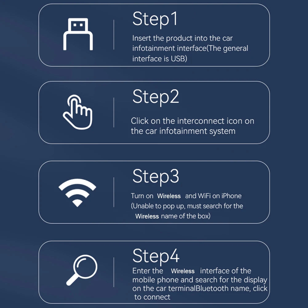 Wireless CarPlay and Android Auto Plug and Play 2 in 1 Box