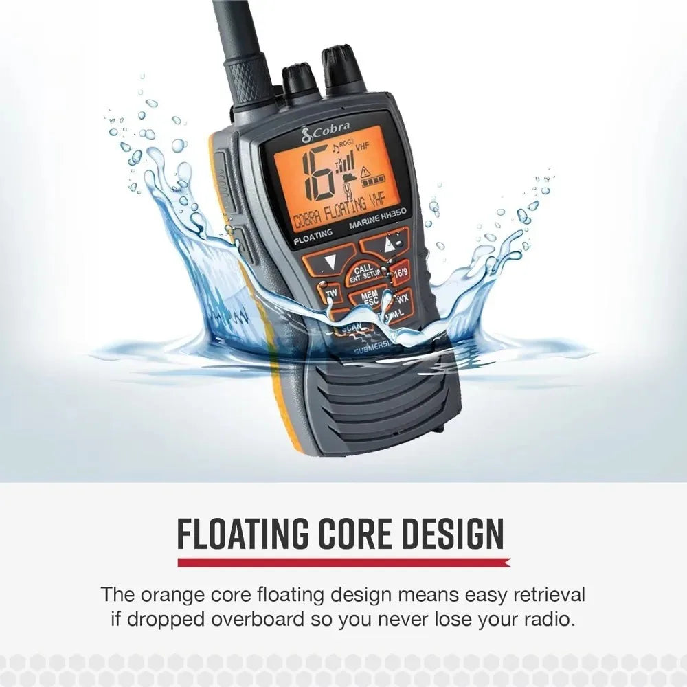 Mr HH350 FLT Handheld Floating VHF Marine Radio 6 Watt Grey